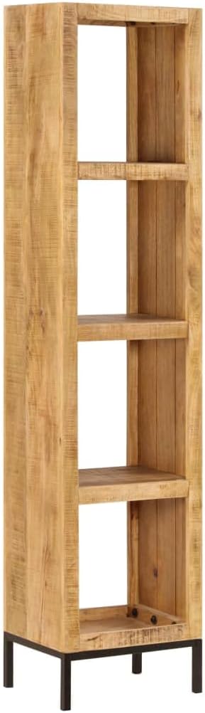 Solid Mango Wood Bookshelf with 4 Compartments N771