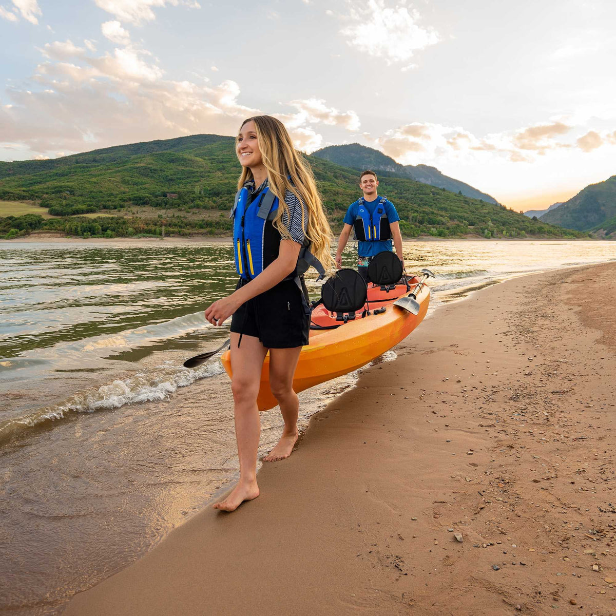 Lime Green Tandem Kayak A1357