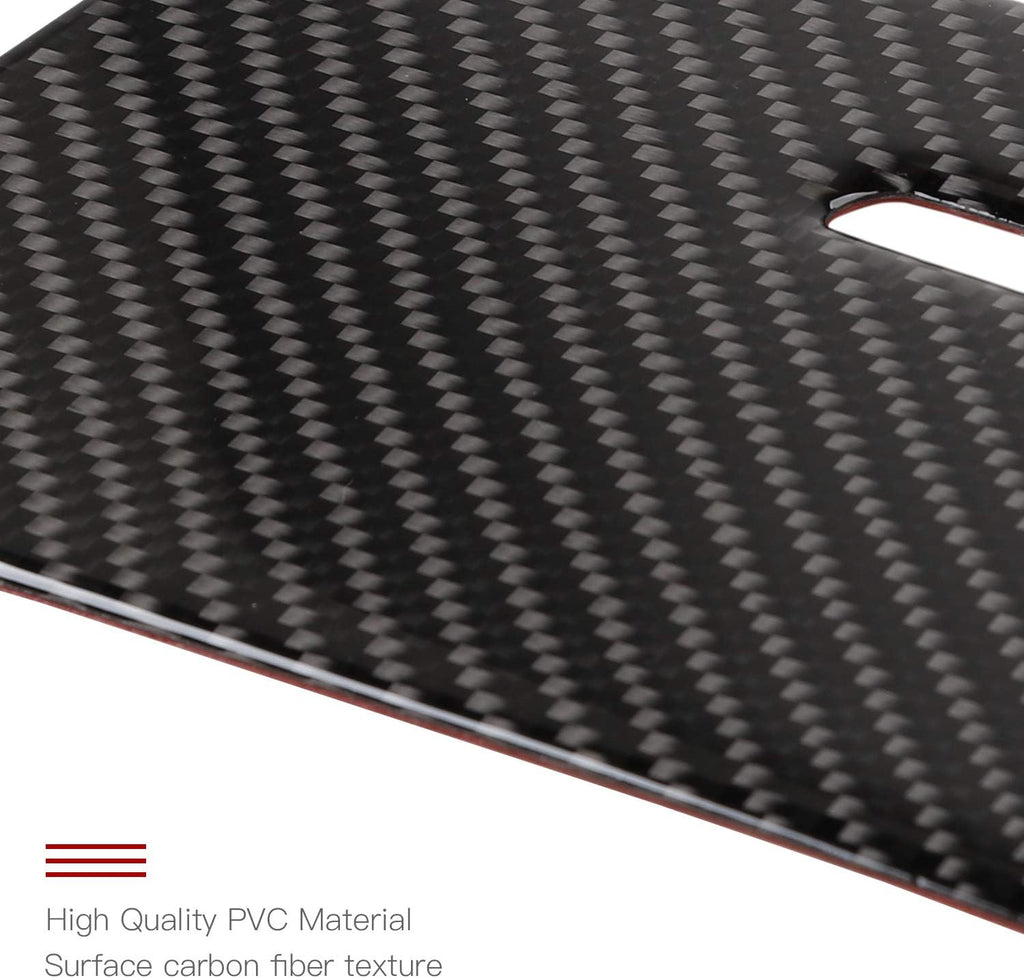 Real Carbon Fiber Center Console Storage Stickers T379