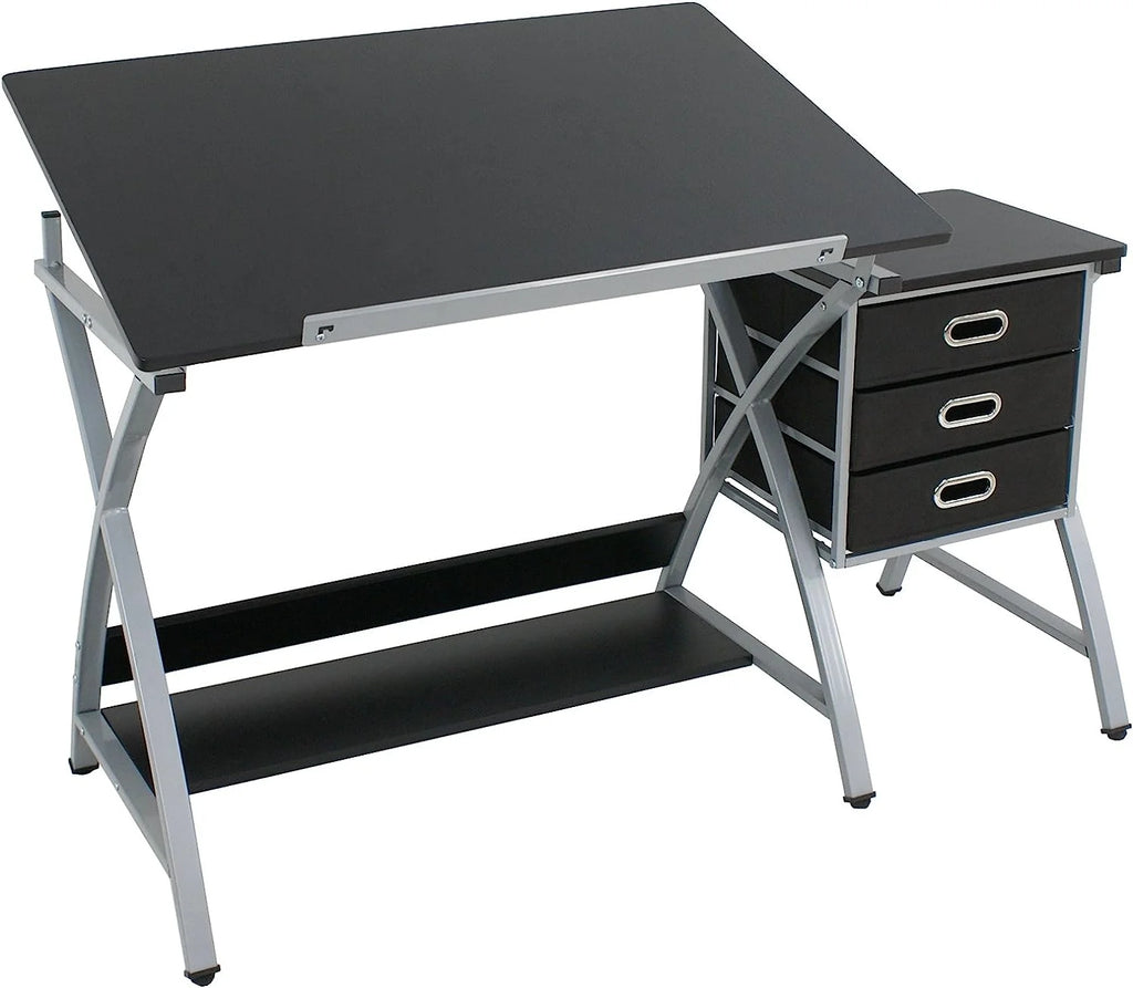 Height Adjustable Art Desk with 3 Storage Drawers D9826