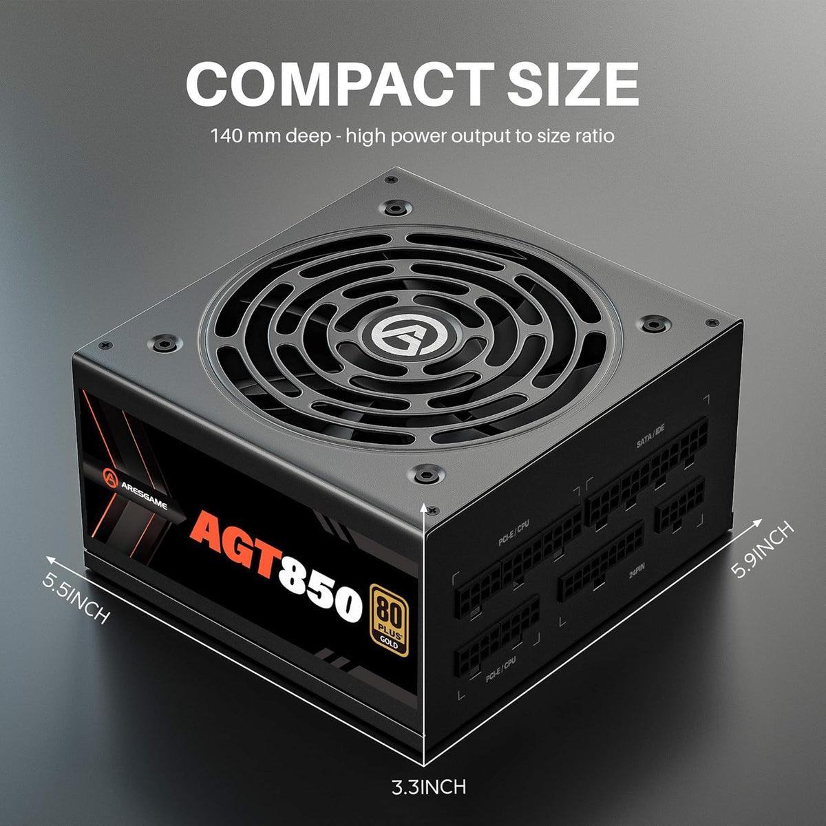 850W Fully Modular 80+ Gold Power Supply Pack of 2 Q847185