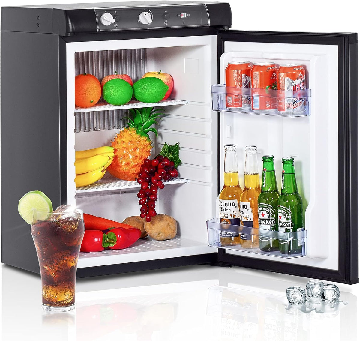 Black Propane Refrigerator 3 Way 1.4 Cu.Ft N3225