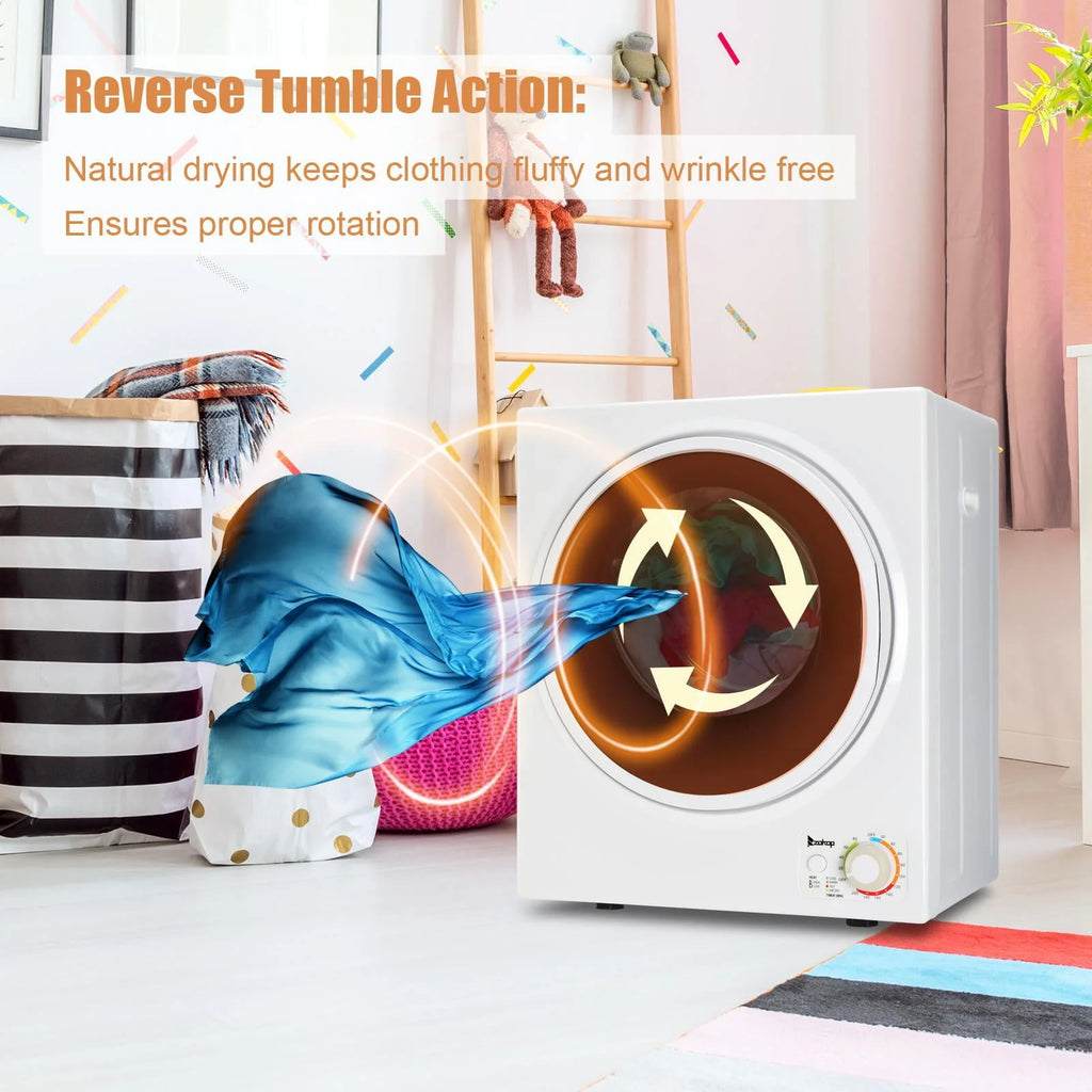 1.6 cu. ft. Compact Portable Electric Laundry Dryer, White J61474