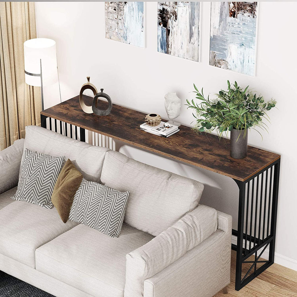 70.9 inch Sofa Console Table Rustic Brown R250