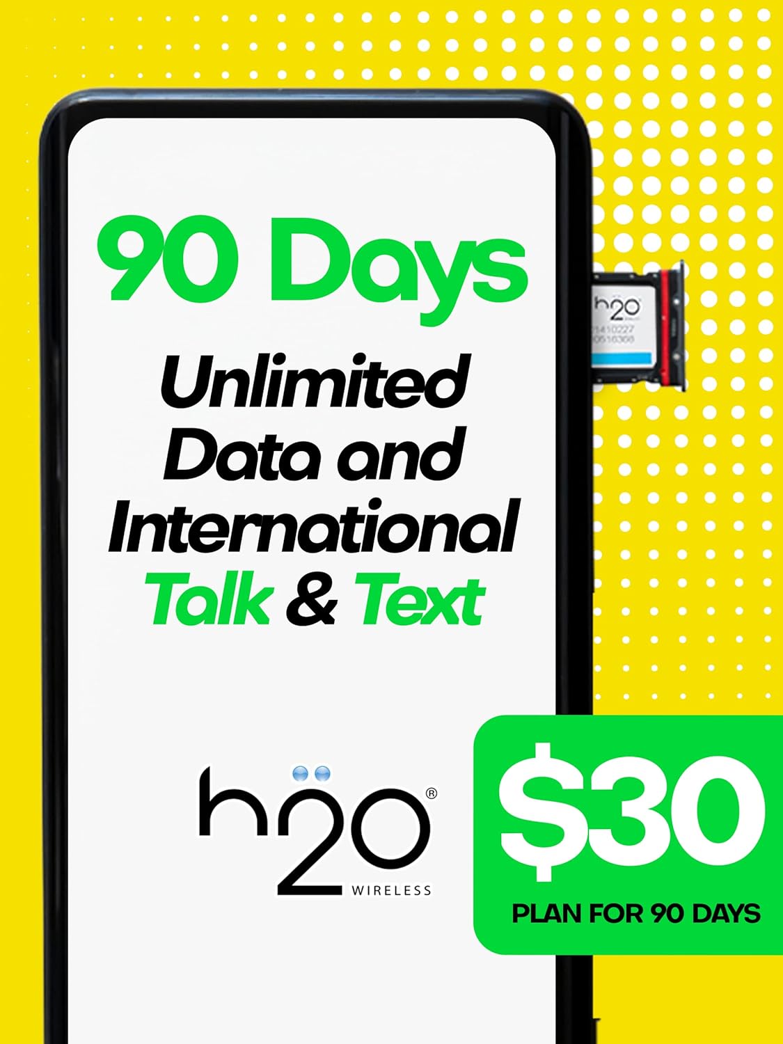 Preloaded Triple-Cut SIM Card with 6GB High-Speed 4G LTE/5G Data (90-Day Plan) M8285