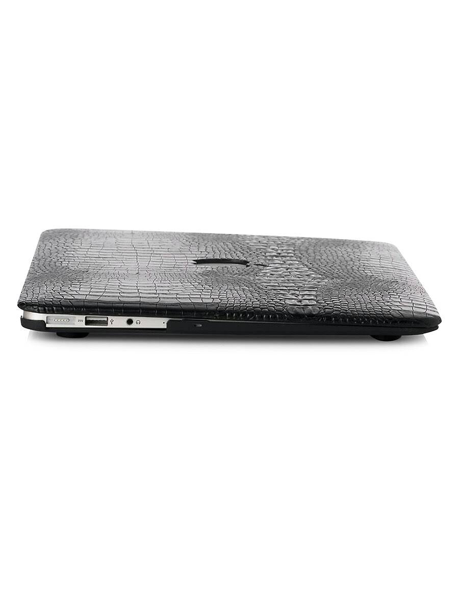 Black Faux Crocodile MacBook Case E744149