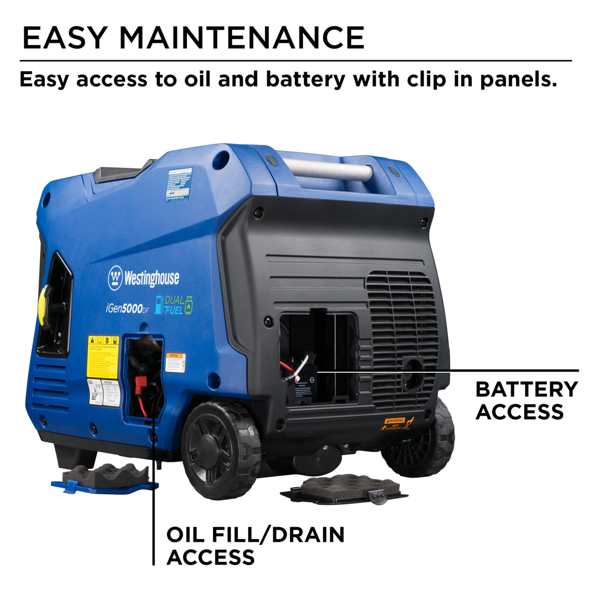 5000 Peak Watt Dual Fuel Portable Inverter Generator T53581