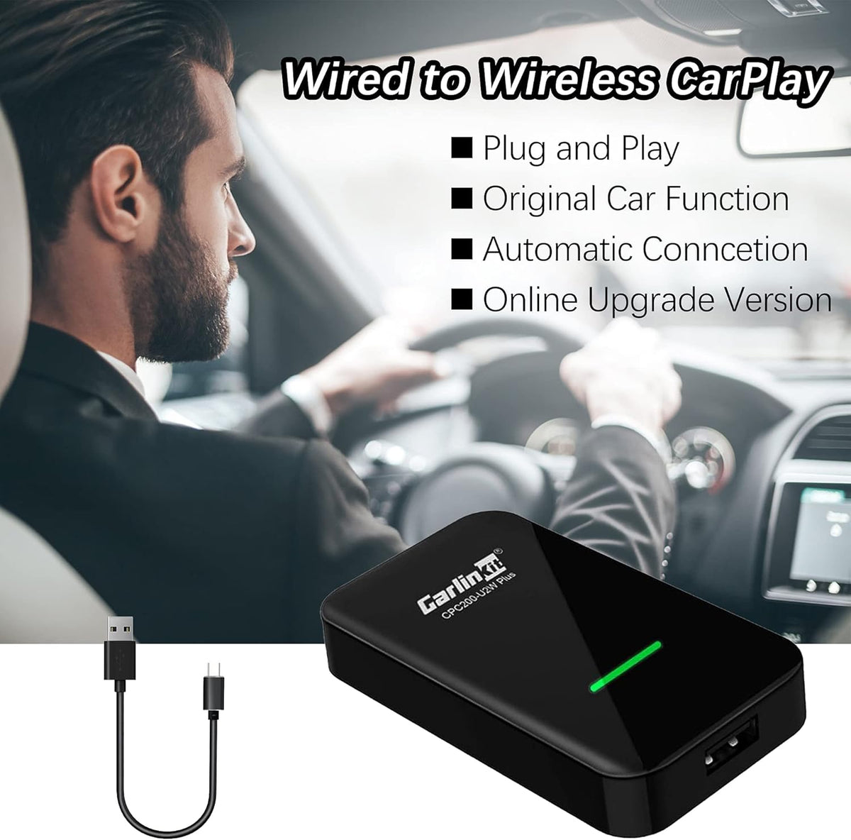 Wireless CarPlay Adapter USB Dongle Black N44916