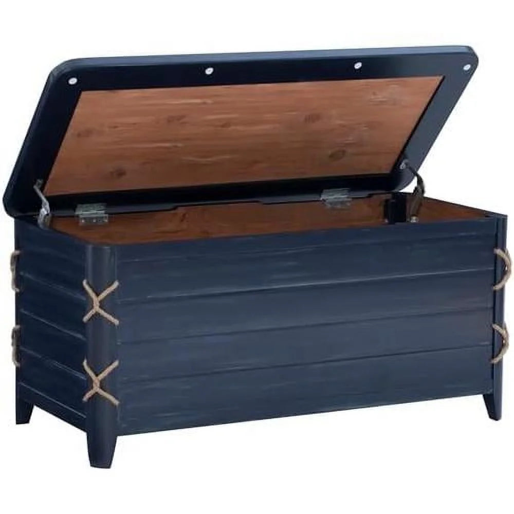 Blue Wood Storage Chest C1278