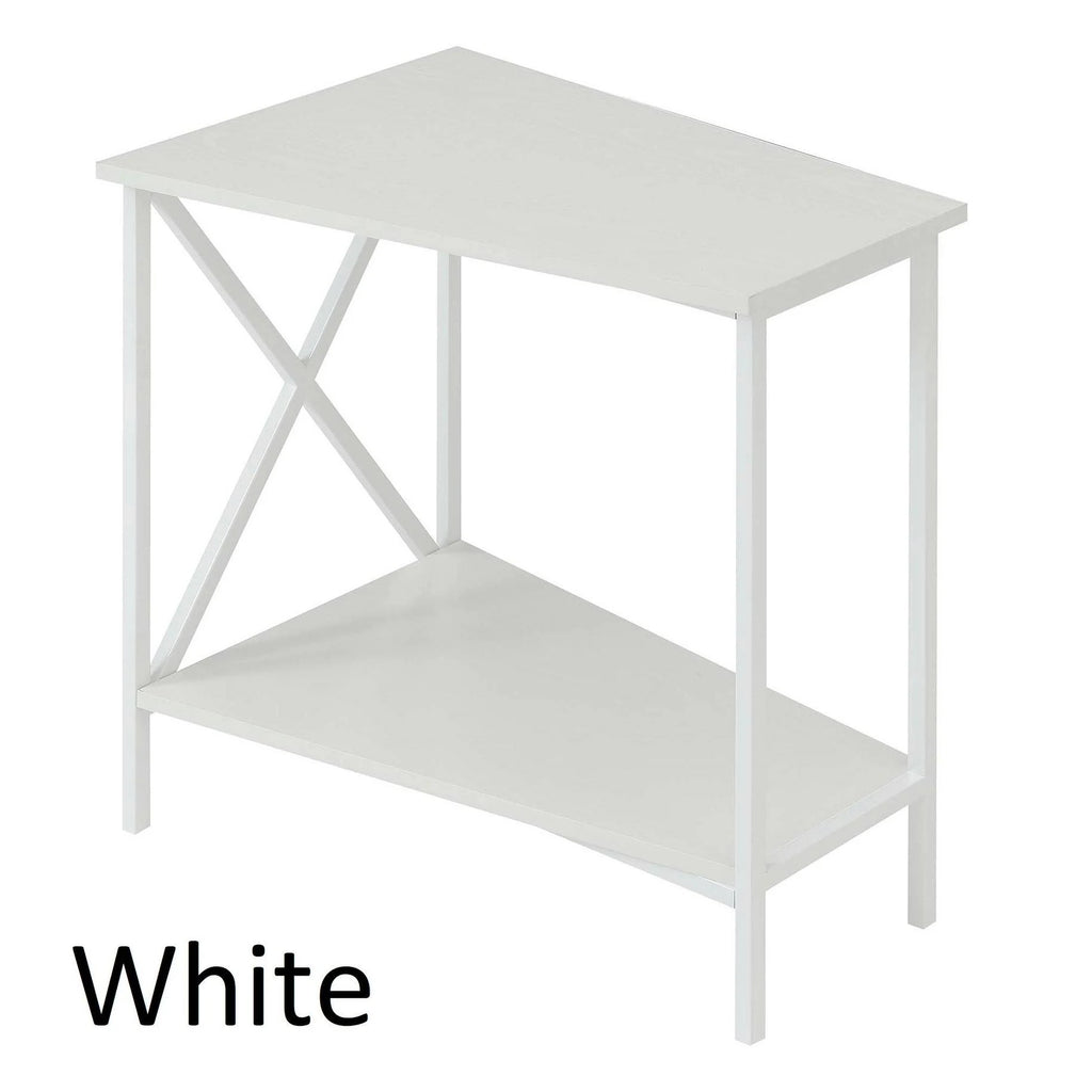White Wedge End Table W92518