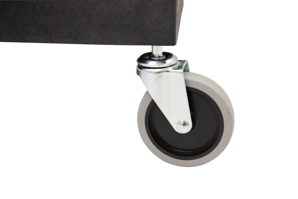 Black Two Shelf Plastic Utility Tub Cart J5682