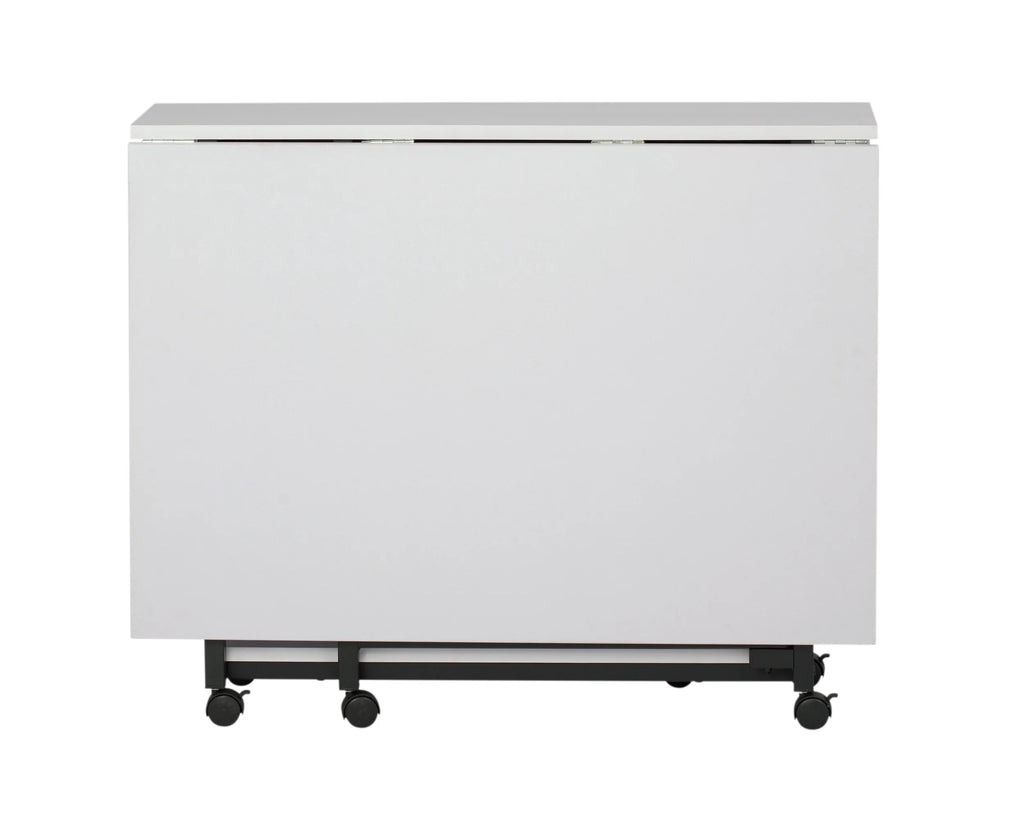 Charcoal White Mobile Fabric Cutting Table with Storage 30" H U692