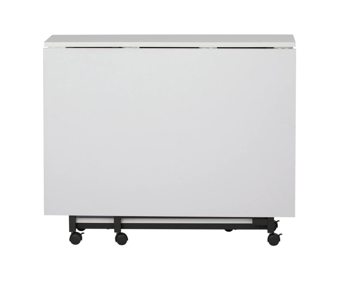 Charcoal White Mobile Fabric Cutting Table with Storage 30" H U692