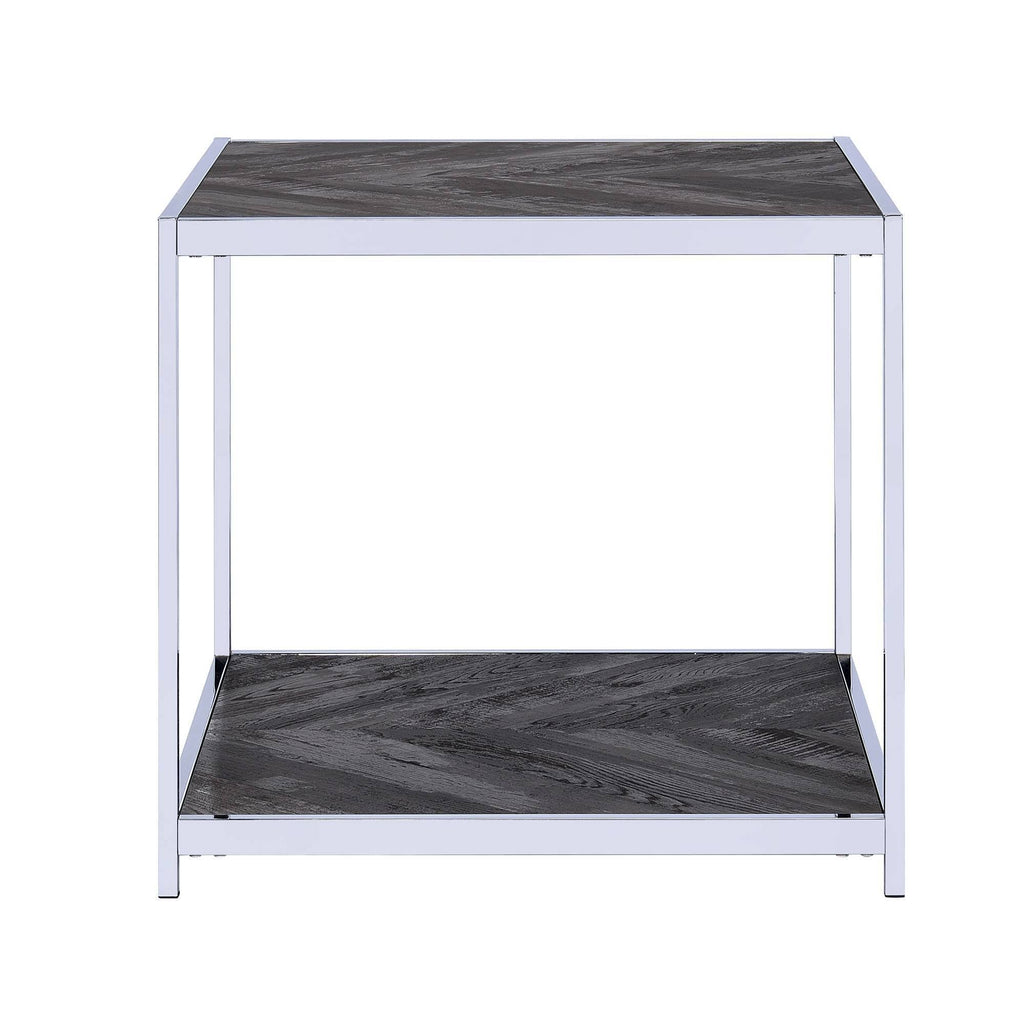 Chrome Square End Table T13392