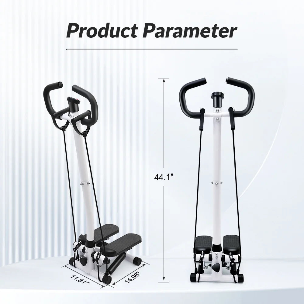 Mini Stair Stepper with Resistance Bands and Handlebar X865