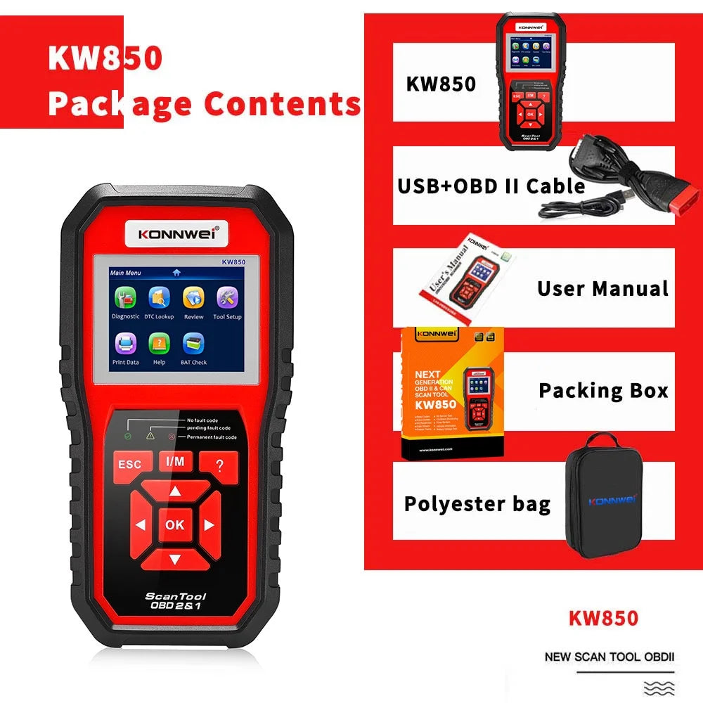OBDII Scanner Code Reader Car Diagnostic Scan Tool Y4702