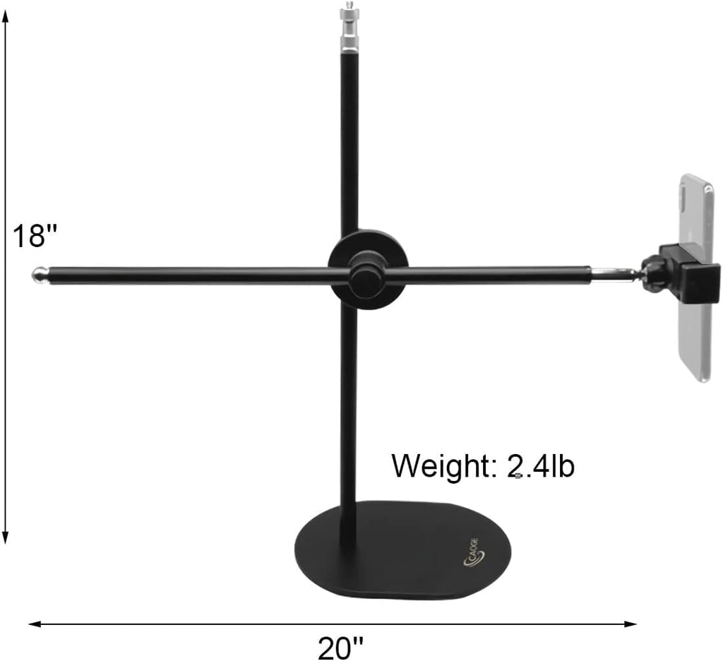 Adjustable Tabletop Phone Mount, 360° Rotation, Long Arm Bracket, Pack of 2 N3322