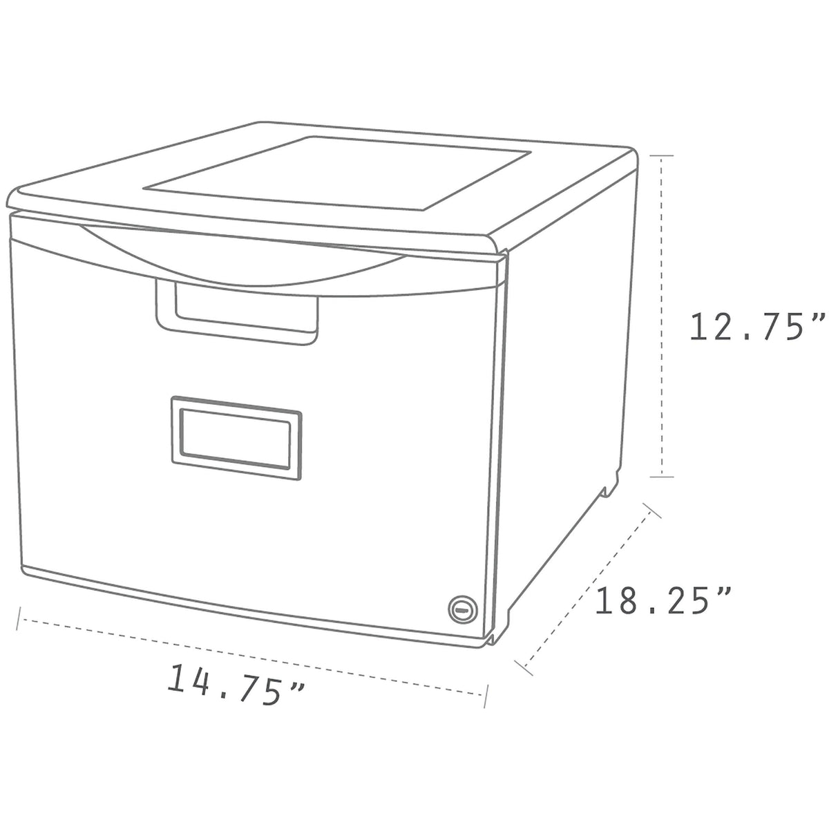 Black 1-Drawer Locking File Cabinet X926118