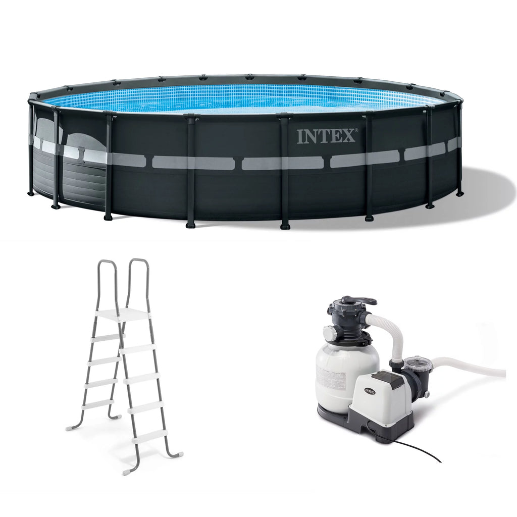 18' x 52" Round Above Ground Pool Set with Filter Pump U861345