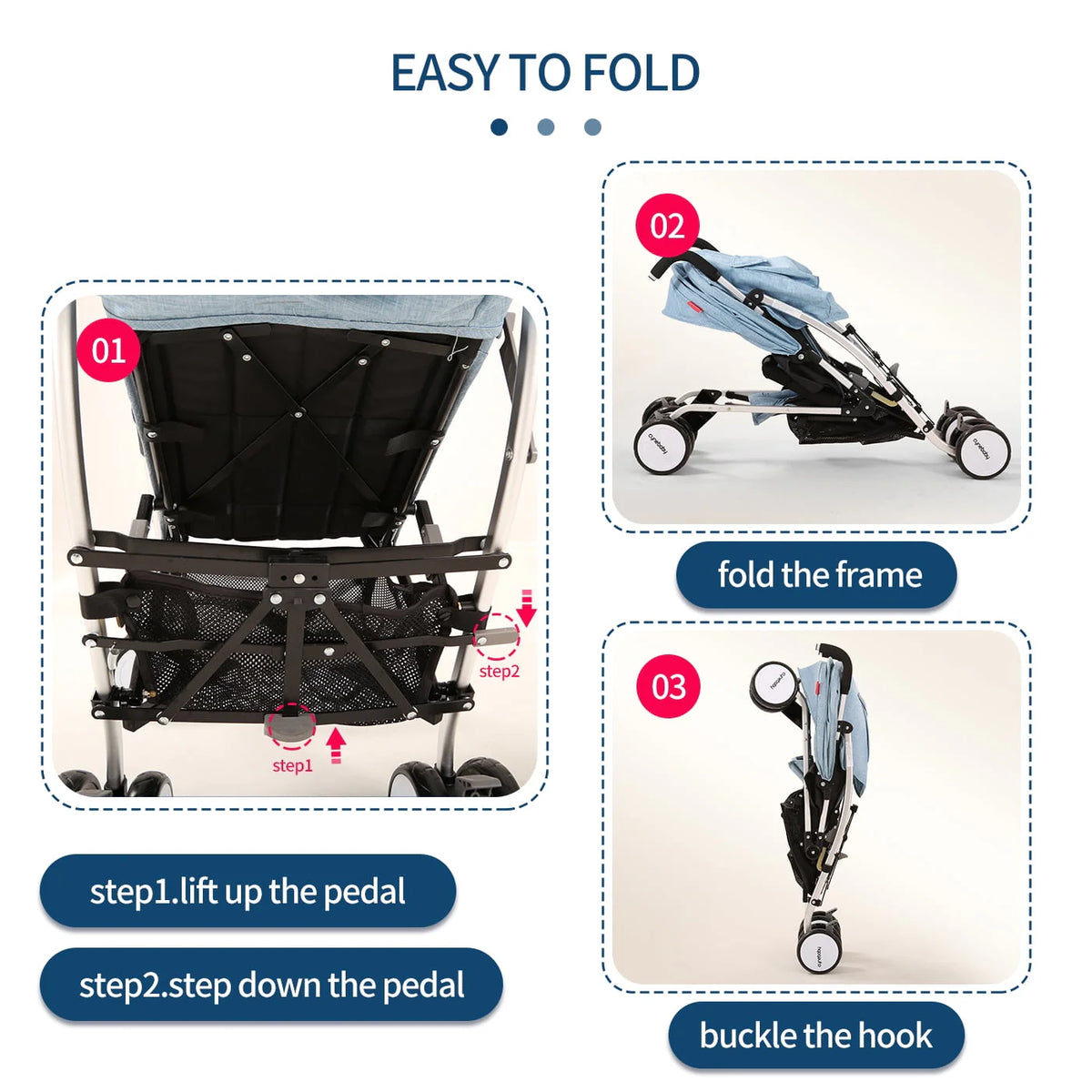 Lightweight Compact Folding Umbrella Stroller E50963
