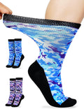 Bamboo Non Binding Extra Wide Crew Socks X6314