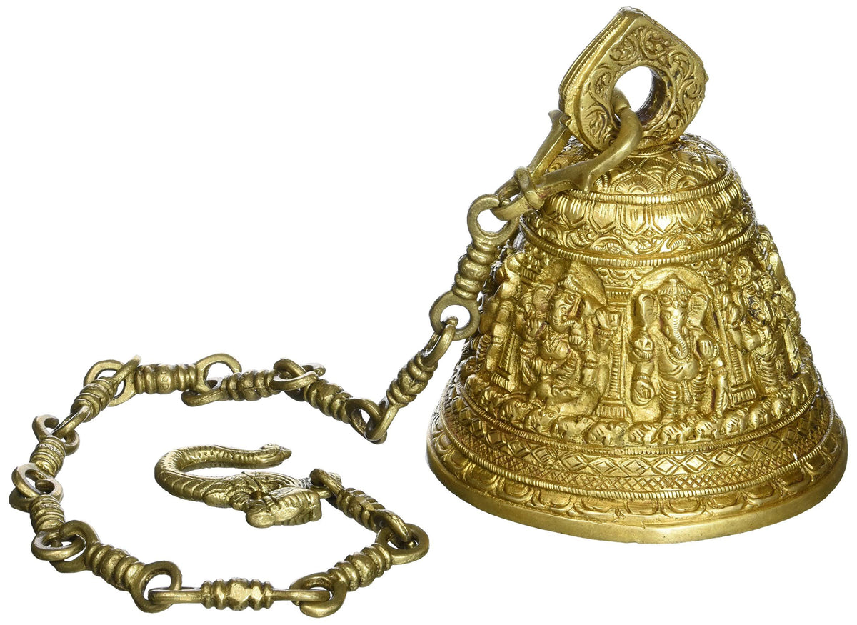 Hanging Bell Brass Statue H817
