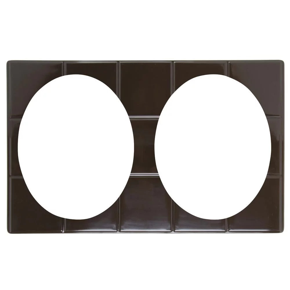 Brown Melamine Tile With Oval Baker Cut-Outs U2058