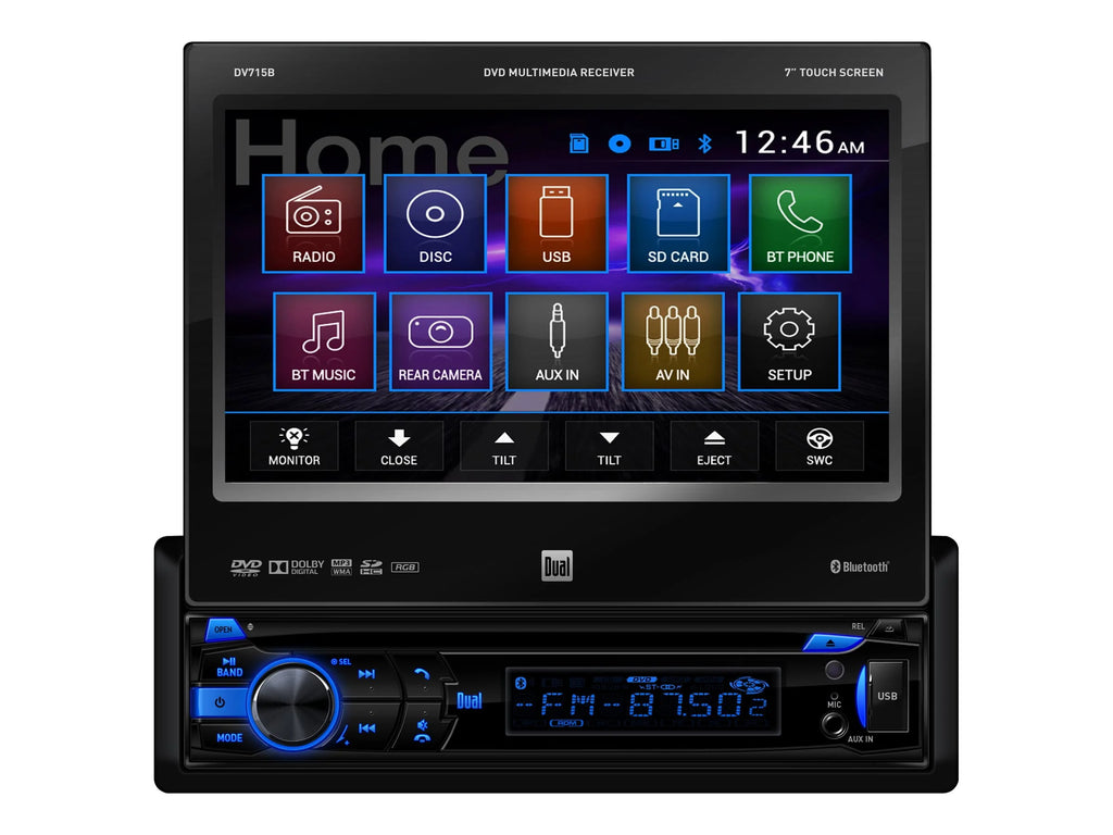 Single-DIN DVD Receiver with 7" Touch Screen L259