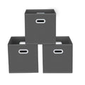 Gray Fabric Cube Organizer Set of 3 U260