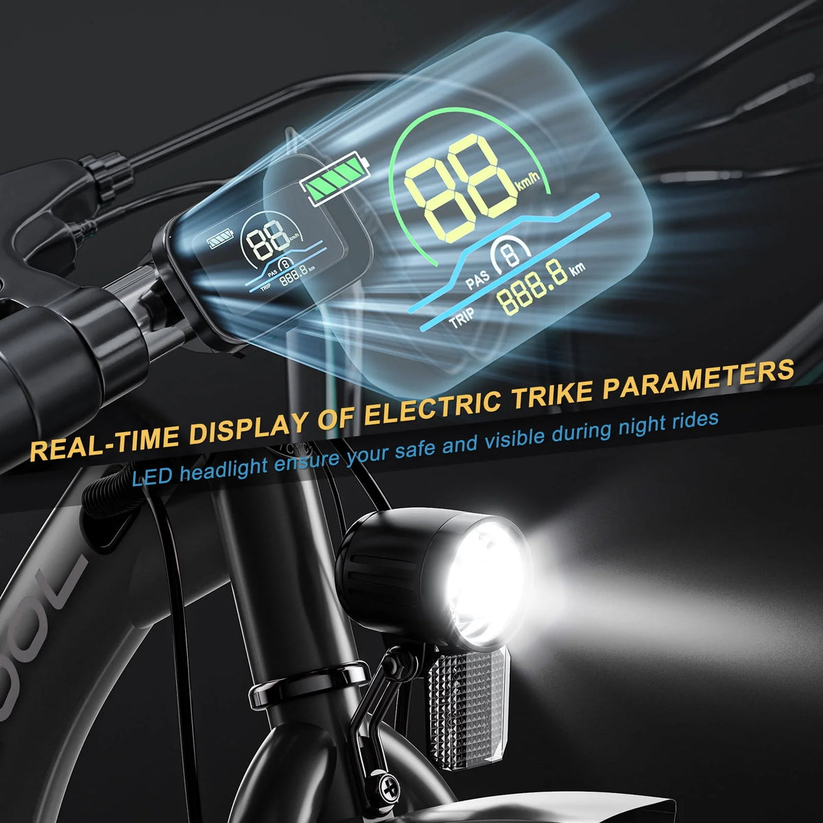 Electric Tricycle with Removable Lithium Battery U5686