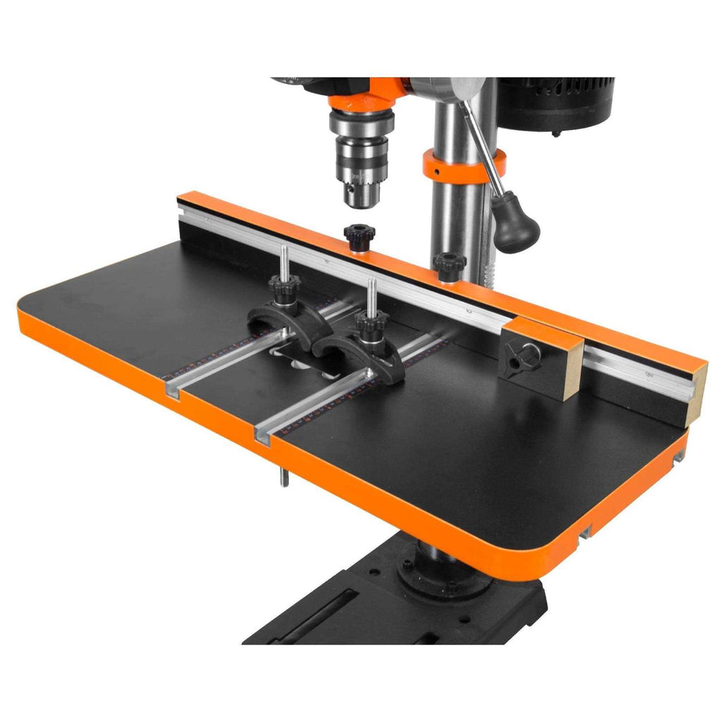 24-by-12-Inch Drill Press Table with Adjustable Fence and Stop Block F264519