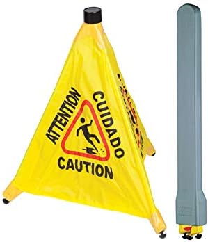 19 1/2 inch Pop-Up Safety Cone with Storage Tube Yellow (8) C66419