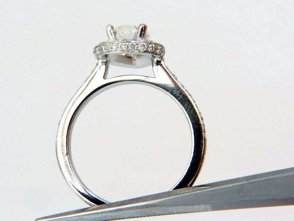 1.15ct Pear Shape Diamond Ring with 1.00ct Round Accents Platinum W515