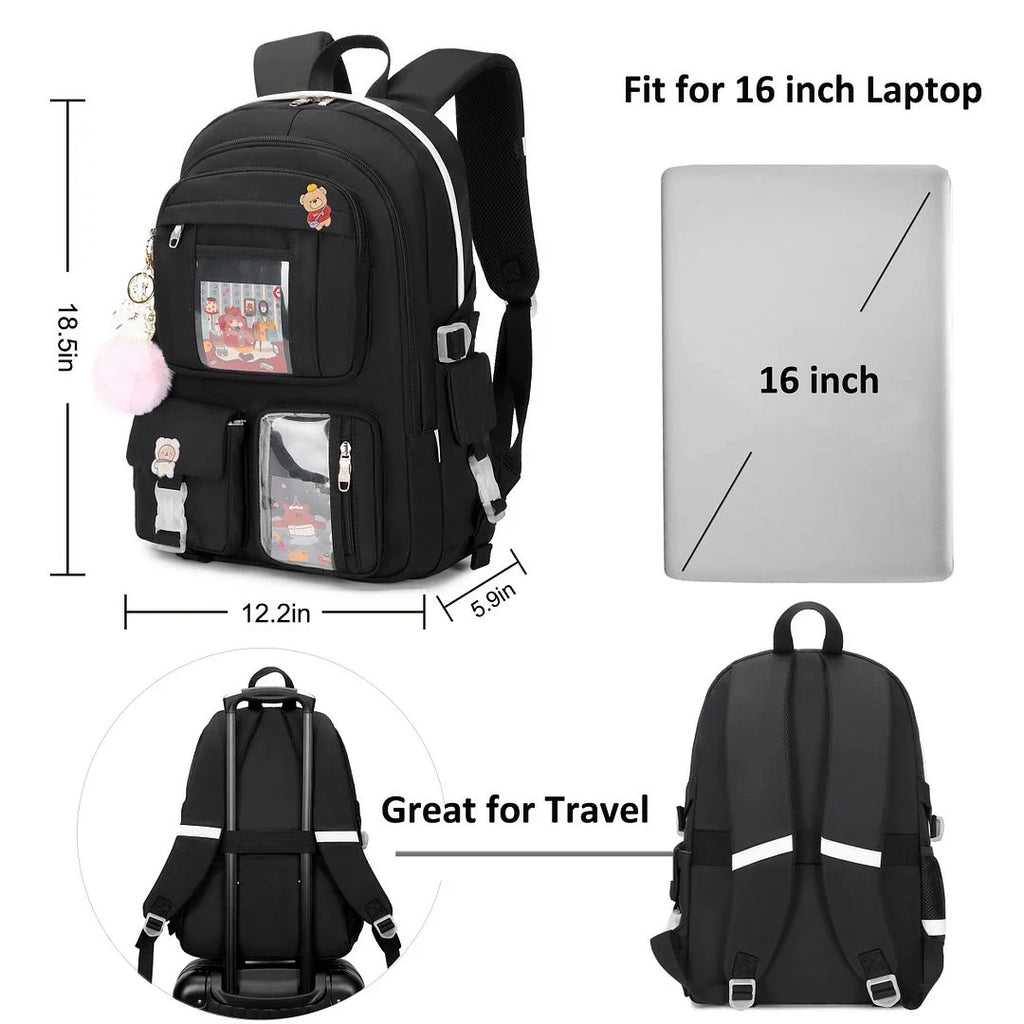Black Backpack S5418