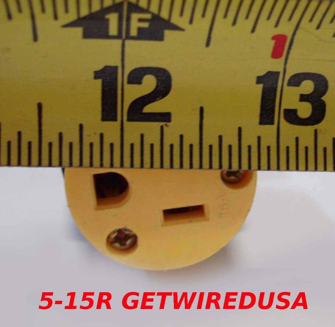 220/250V 3-Pin Plug to 5-15R Female Adapter, Pack of 2 C387