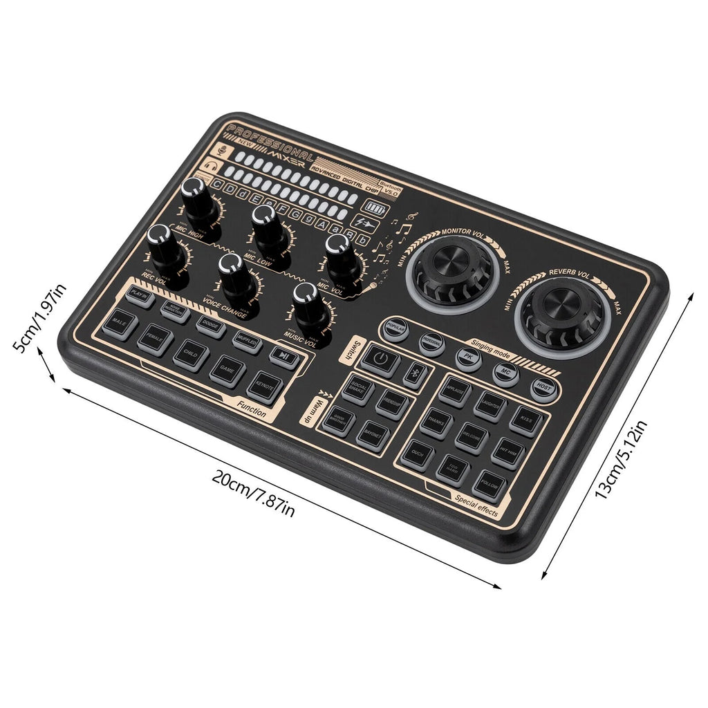 Audio Mixer with Voice Changer and LED Lights D72004