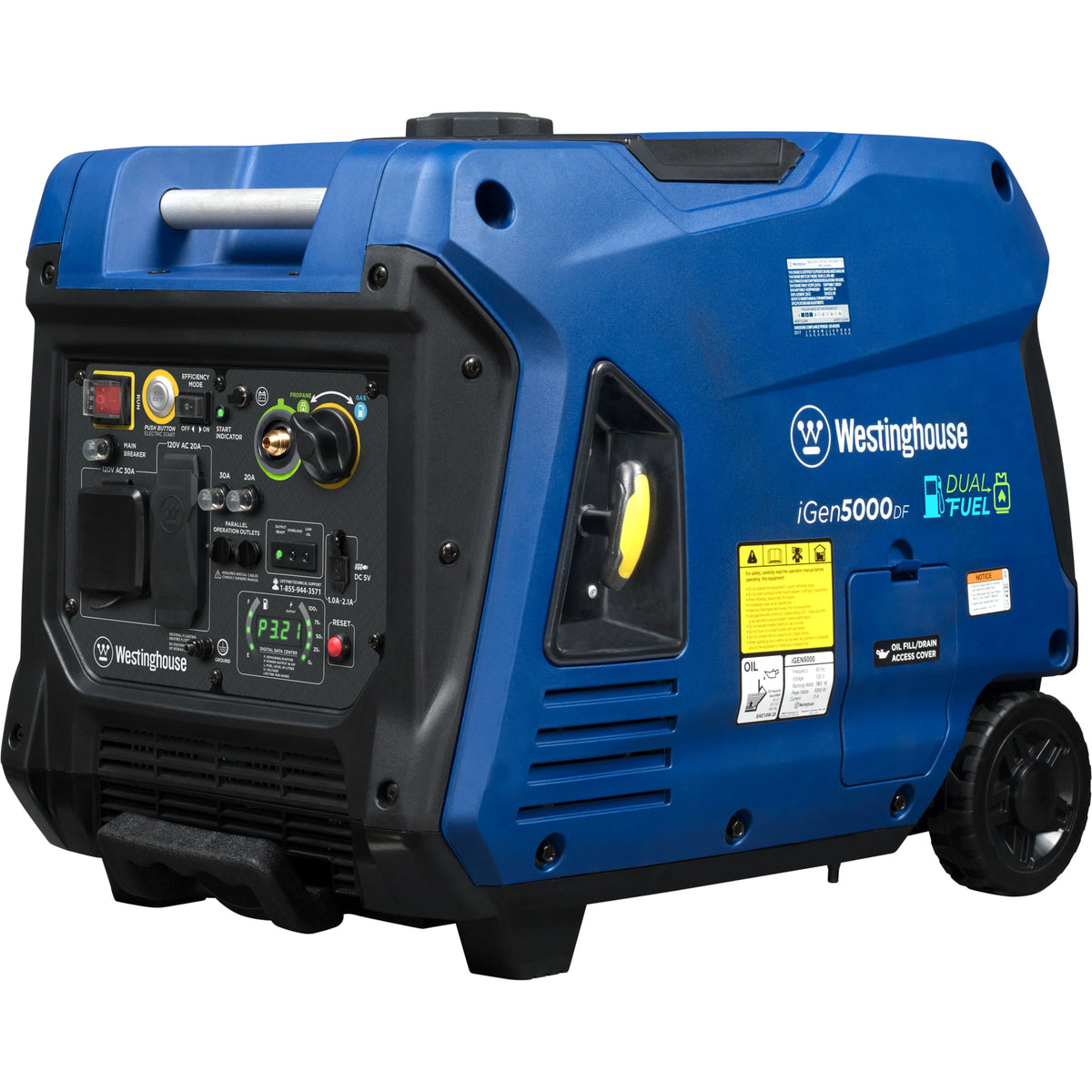 5000 Peak Watt Dual Fuel Portable Inverter Generator T53581