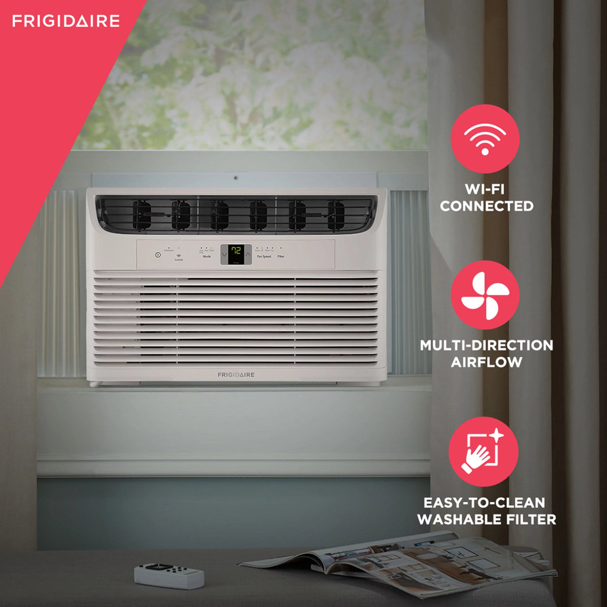 12,000 BTU 115-Volt Window Air Conditioner with Remote, White B214171