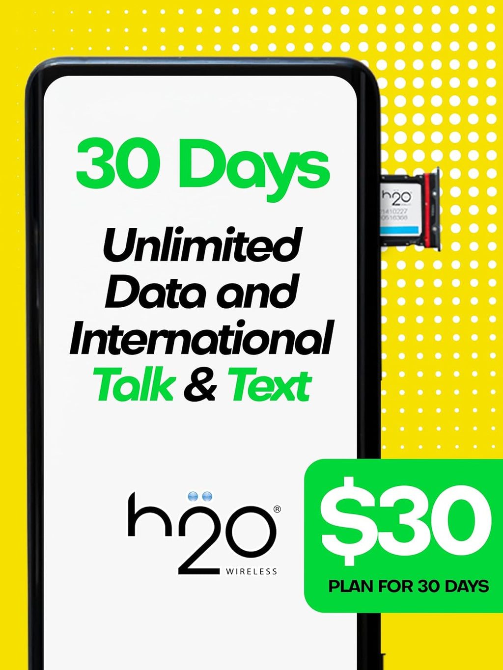 Preloaded Triple-Cut SIM Card with 6GB High-Speed 4G LTE/5G Data (90-Day Plan) M8285