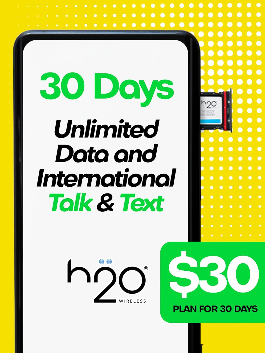 Preloaded Triple-Cut SIM Card with 6GB High-Speed 4G LTE/5G Data (90-Day Plan) M8285