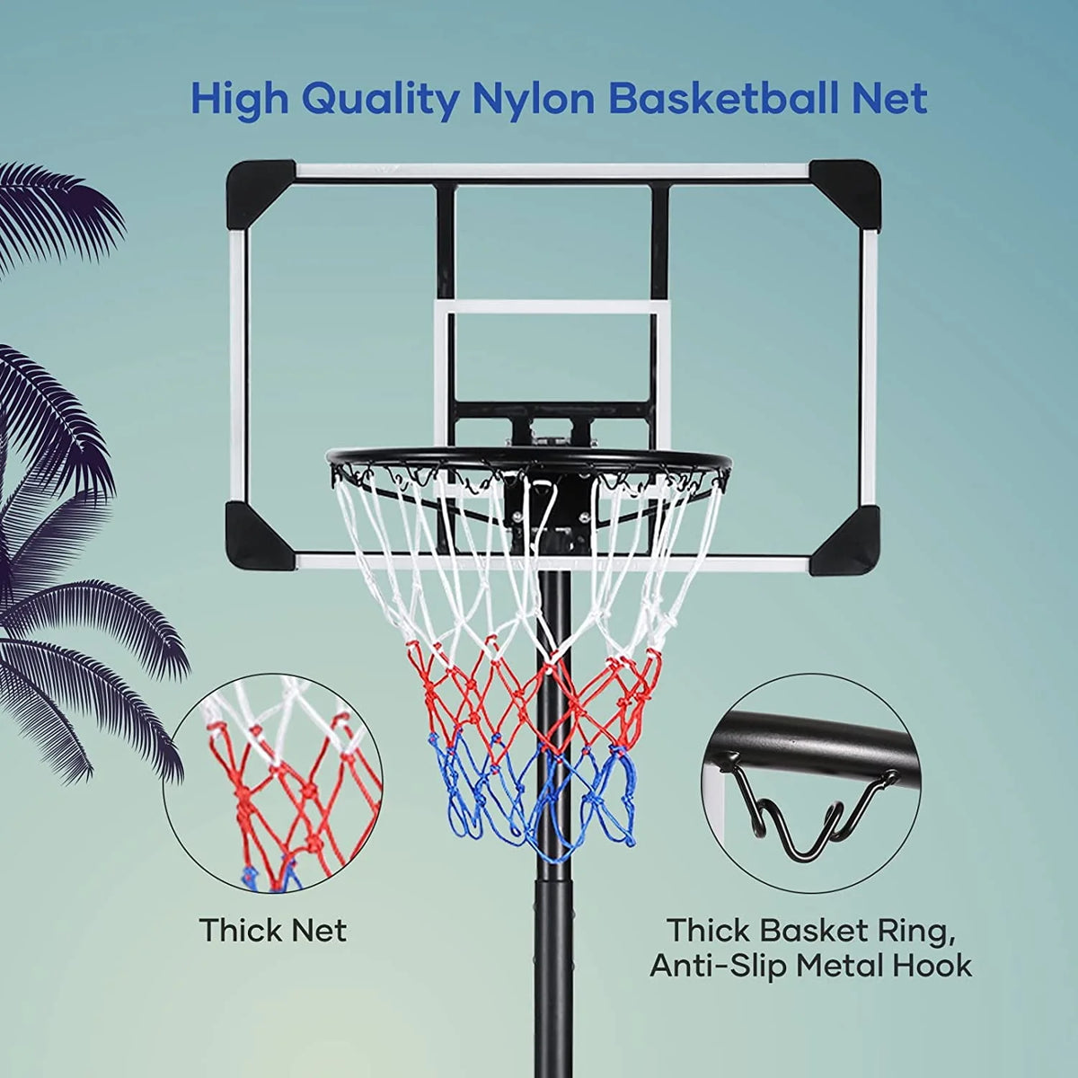 Portable PVC Basketball Hoop with Backboard O2294