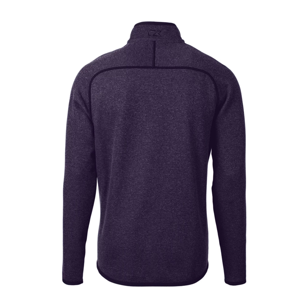 Purple Full-Zip Sweater-Knit Jacket U9022