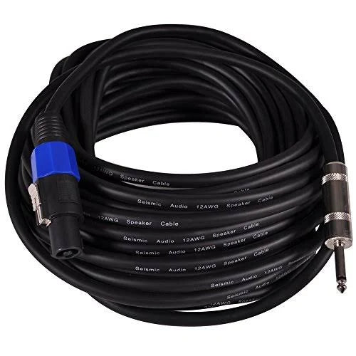 50-Feet Pro Audio Speaker Cables 12-Gauge, 4 Pack J8233