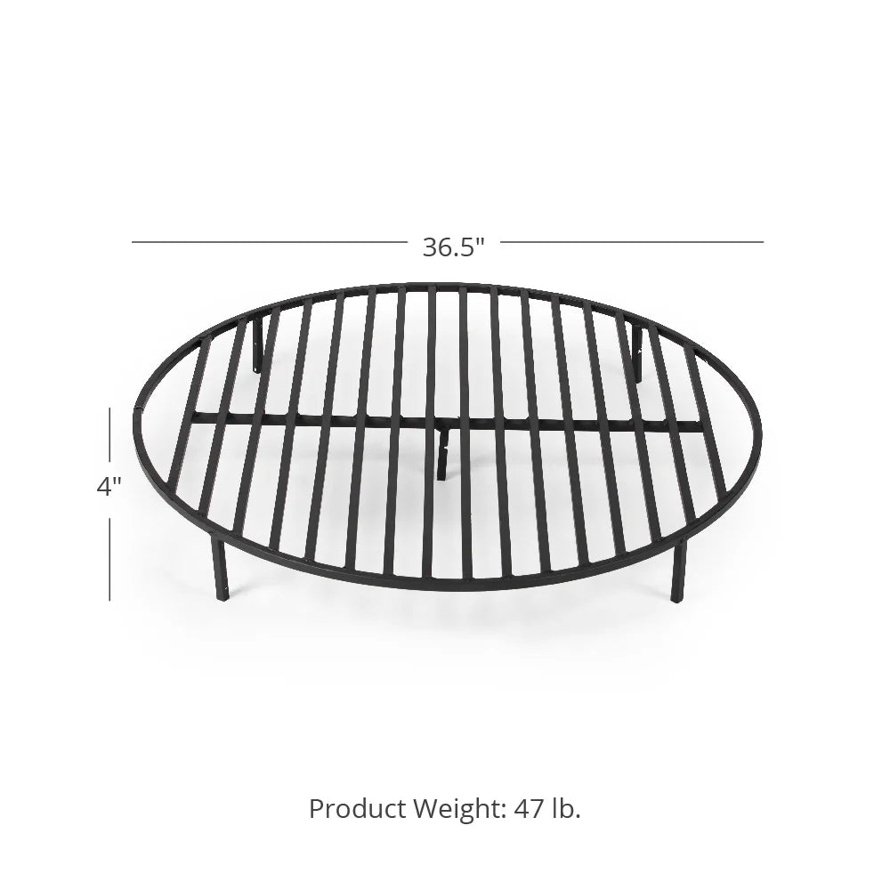 Round 36.5in Heavy Duty 1/2in Steel Fire Pit Grate W767140