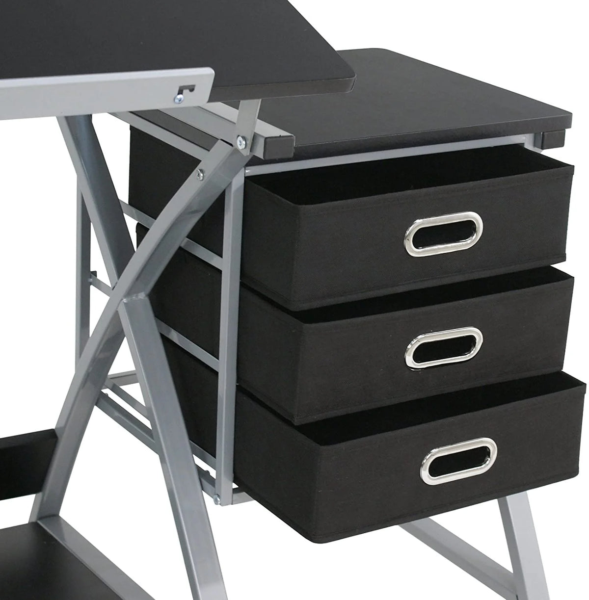 Height Adjustable Art Desk with 3 Storage Drawers D9826