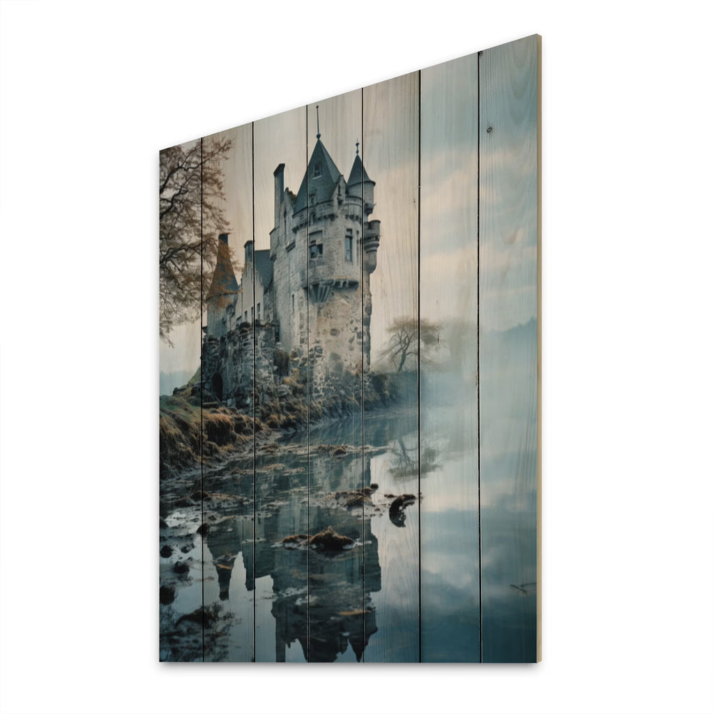 Natural Pine Wood Cityscapes Print D636136