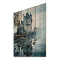 Natural Pine Wood Cityscapes Print D636136