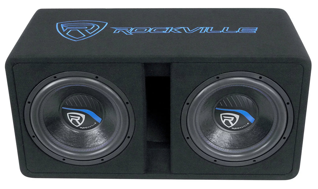 Dual 12" 2800w Car Subwoofers with Vented Sub Box and Amp P17066