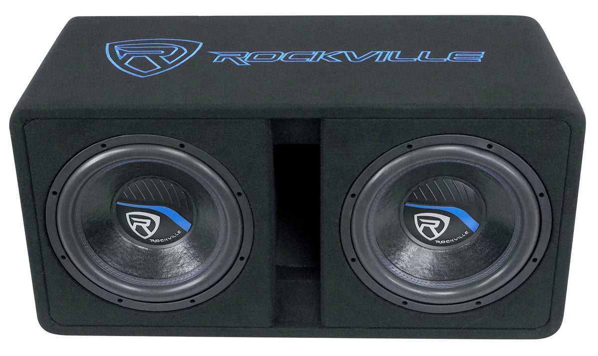 Dual 12" 2800w Car Subwoofers with Vented Sub Box and Amp P17066