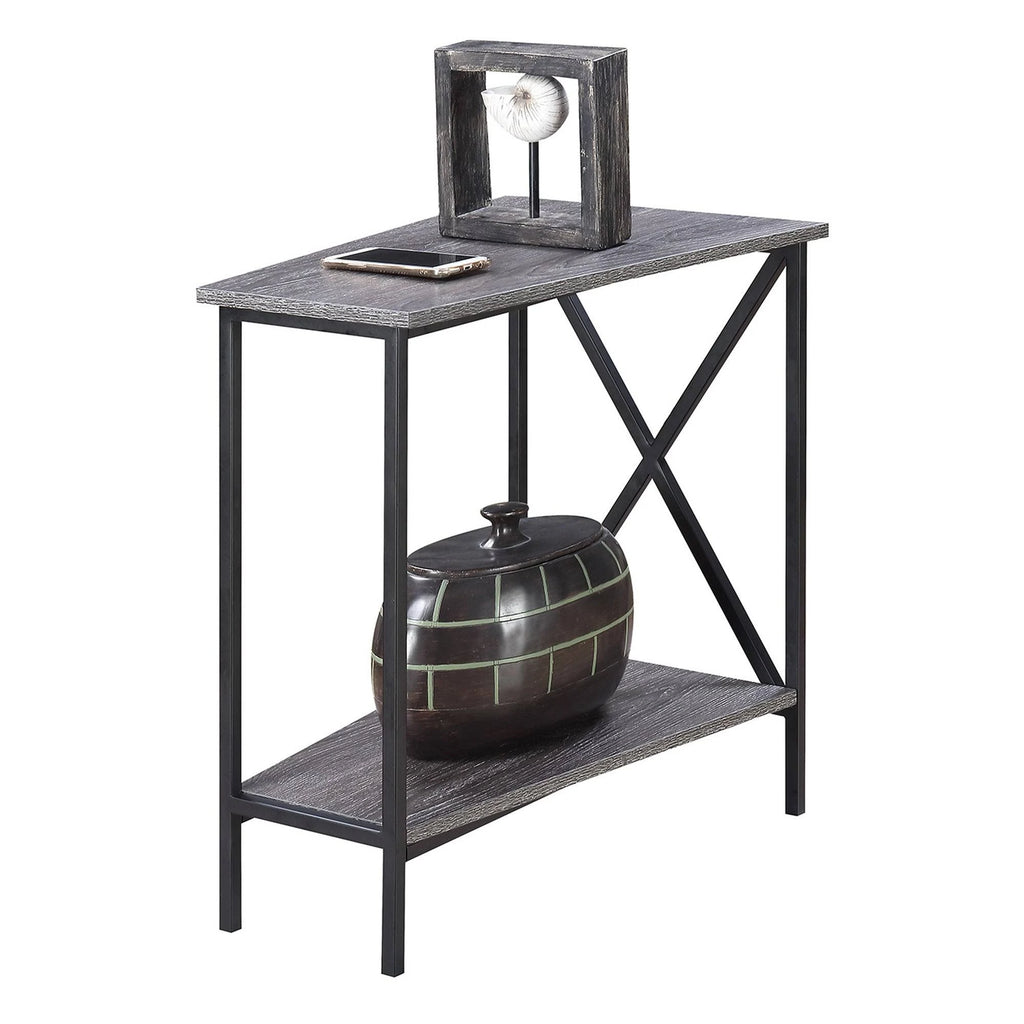 White Wedge End Table W92518